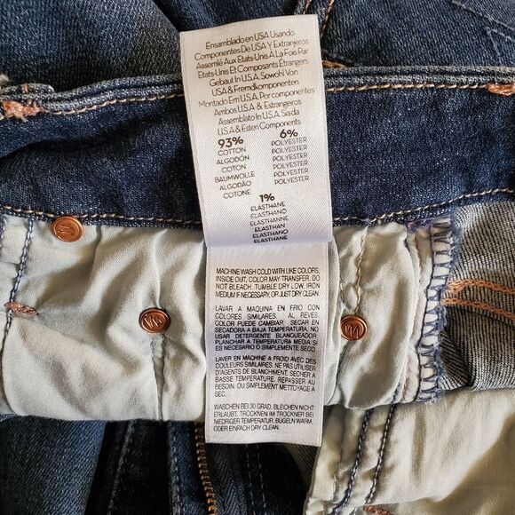 MOTHER Looker Ankle Frayed Hem Blue Jeans Size 27 - Picture 8 of 12